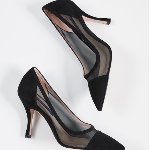 Stuart Weitzman Shoes - { Stuart Weitzman } Monroe Mesh Suede Pumps